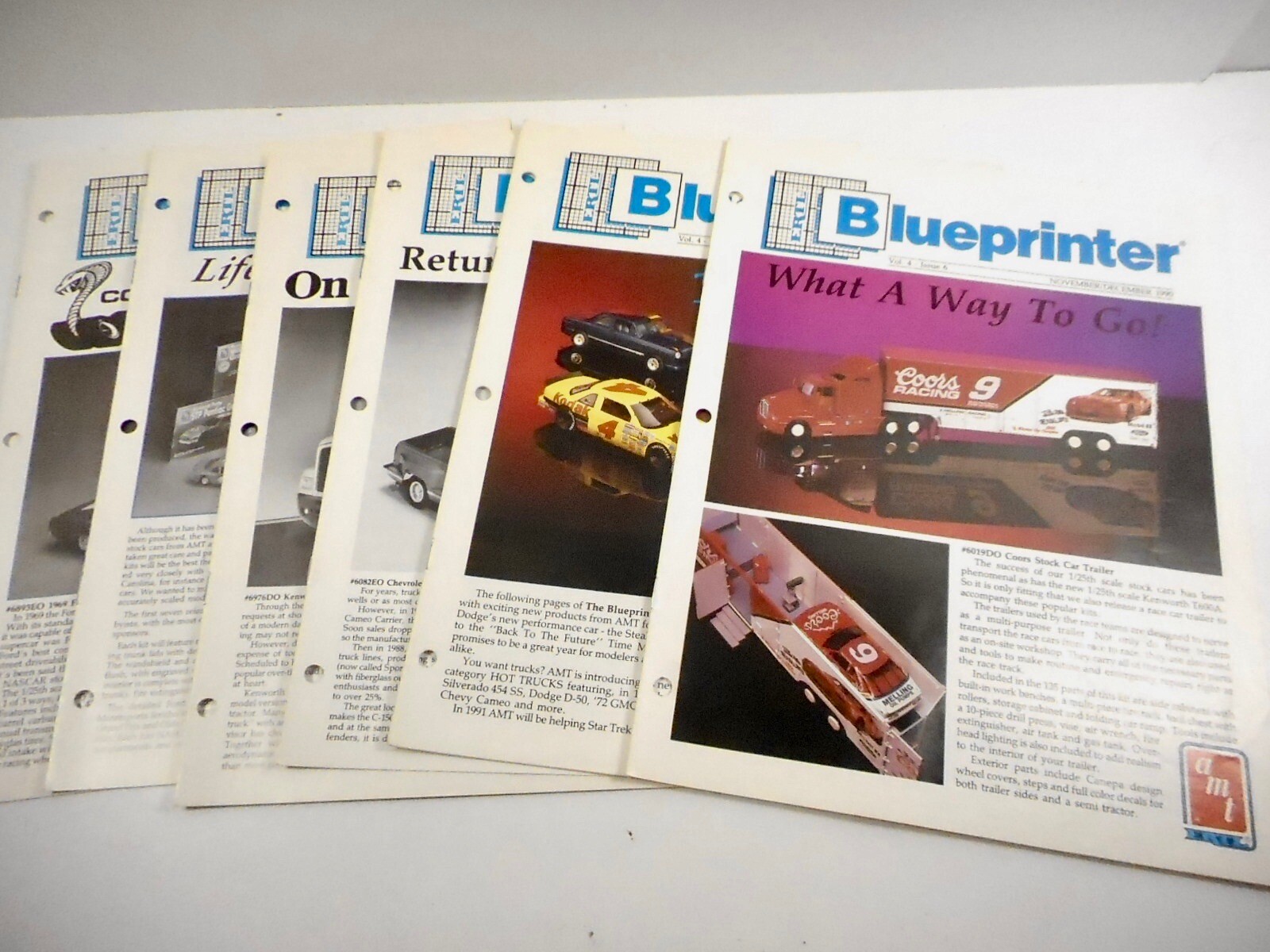 ERTL BLUEPRINTER COMPLETE YEAR -  COMPLETE YEAR  ISSUE'S 1-6 1990 FREE SHIPPING