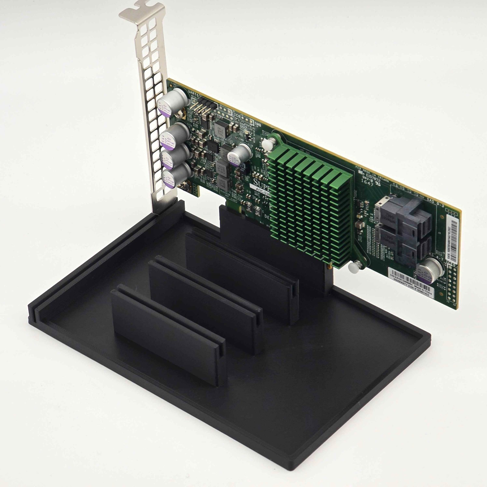 PCIe PCB Card Storage Rack Organizer Holder Tray for HBA NIC RAID Controllers