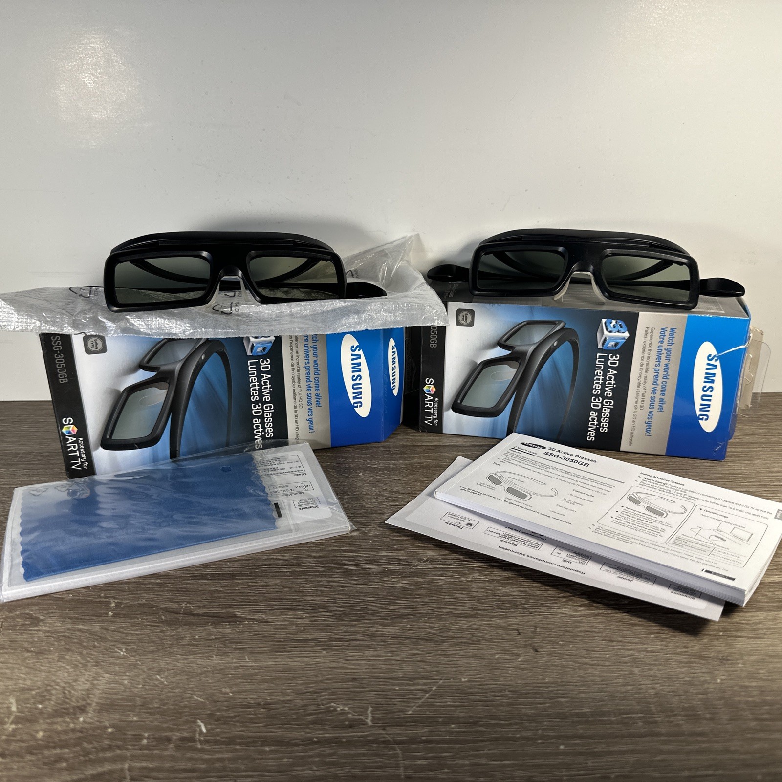 Samsung 3D Active Glasses SSG-3050GB Full HD for Smart TV Lot of 2 for Samsung
