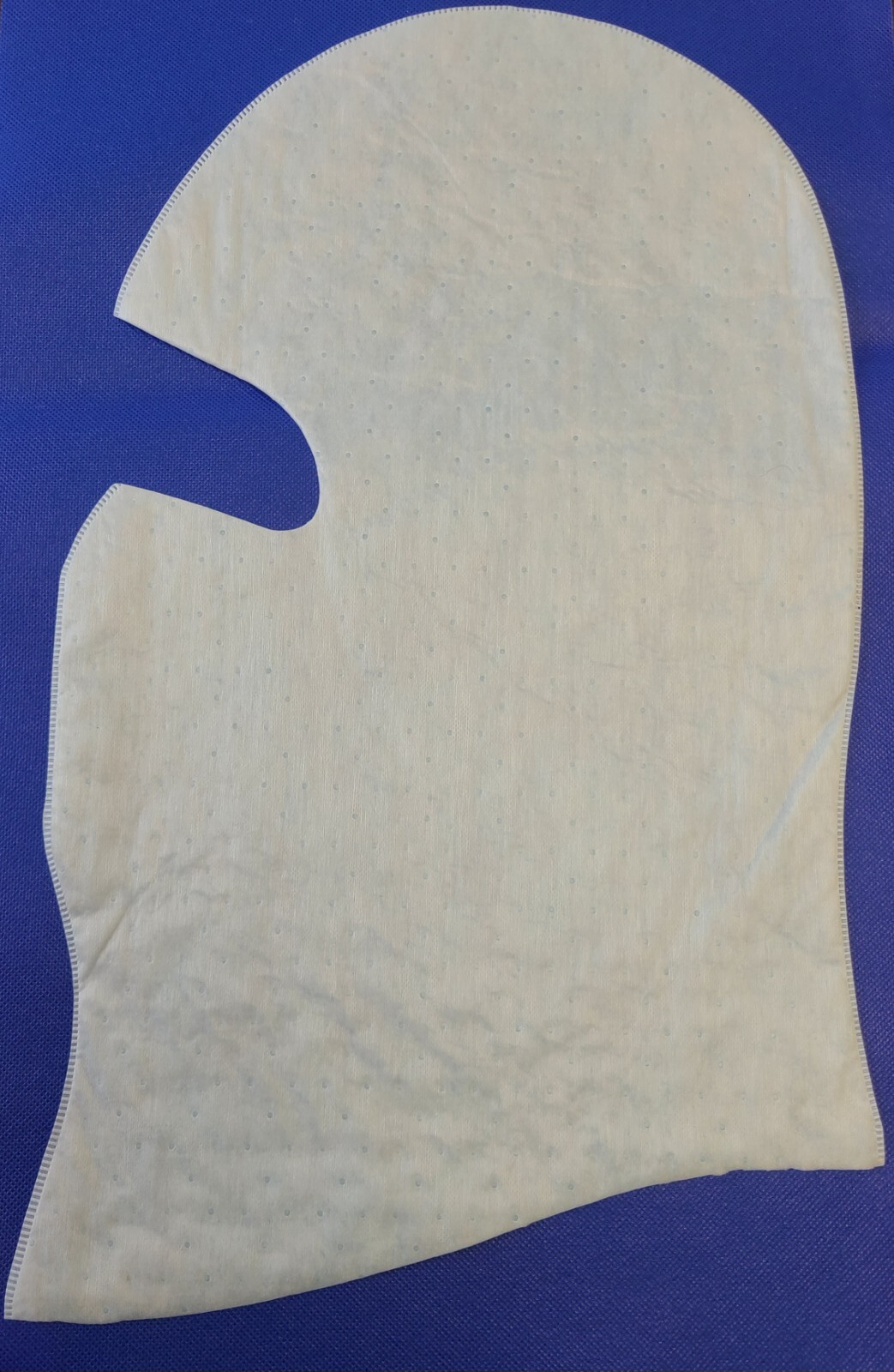 6 (SIX) BREATHABLE OPEN FACE HEAD SOCK FOR PAINT AND SPRAY FOAM- BLUE NONWOVEN