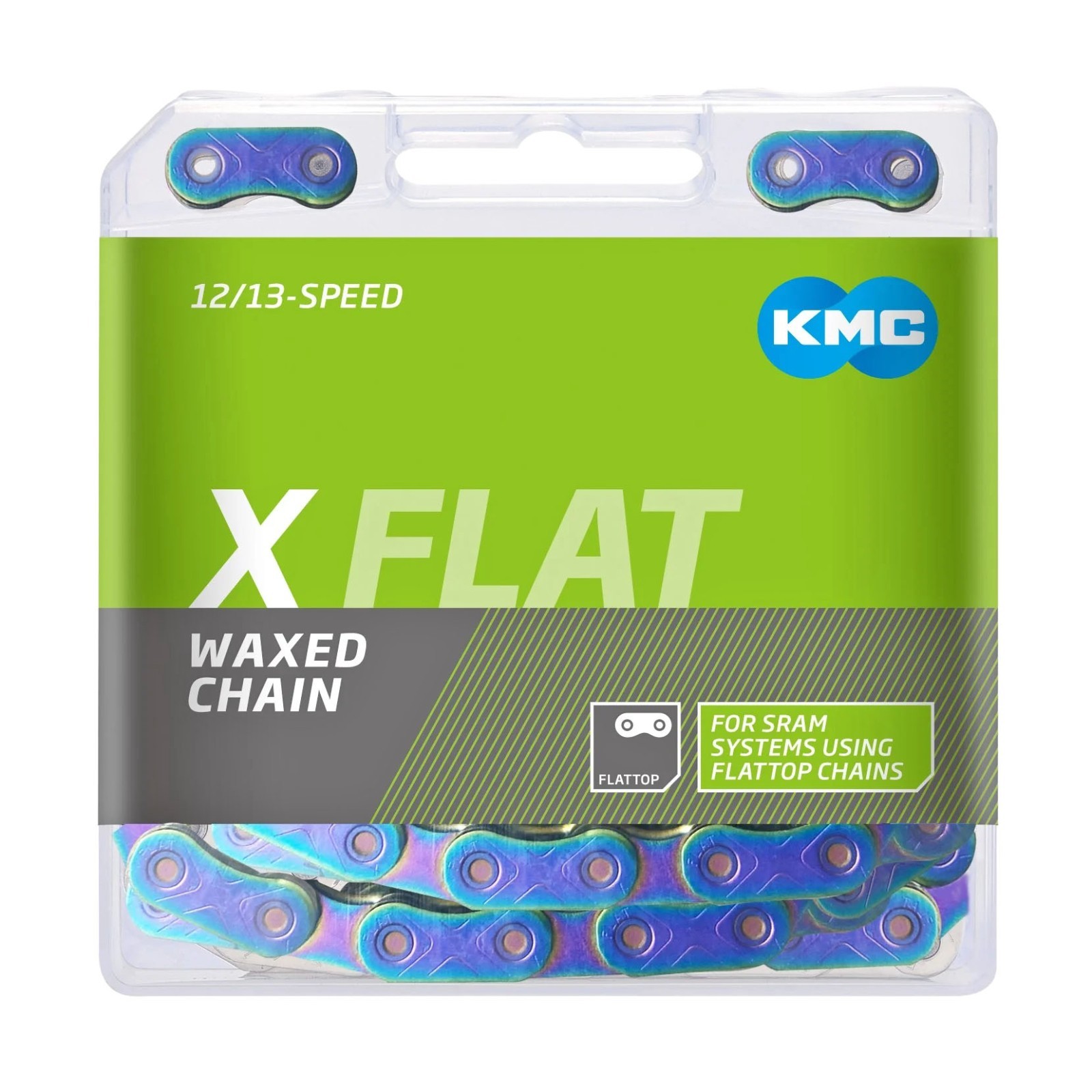 KMC X-Flat 12-13sp Chain, Pre-Waxed, Aurora