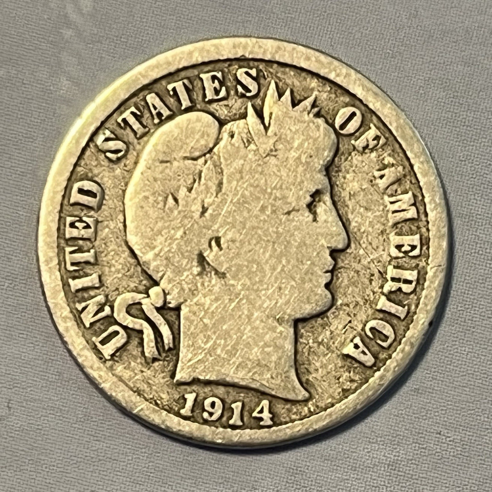 1914 Dime Barber Dime Coin
