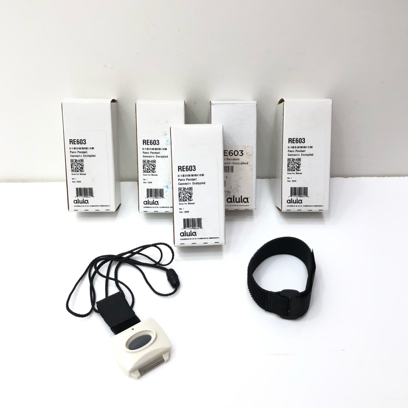 NEW Lot (5) Alula RE603 Panic Button Pendant Wristband Connect+ Encrypted