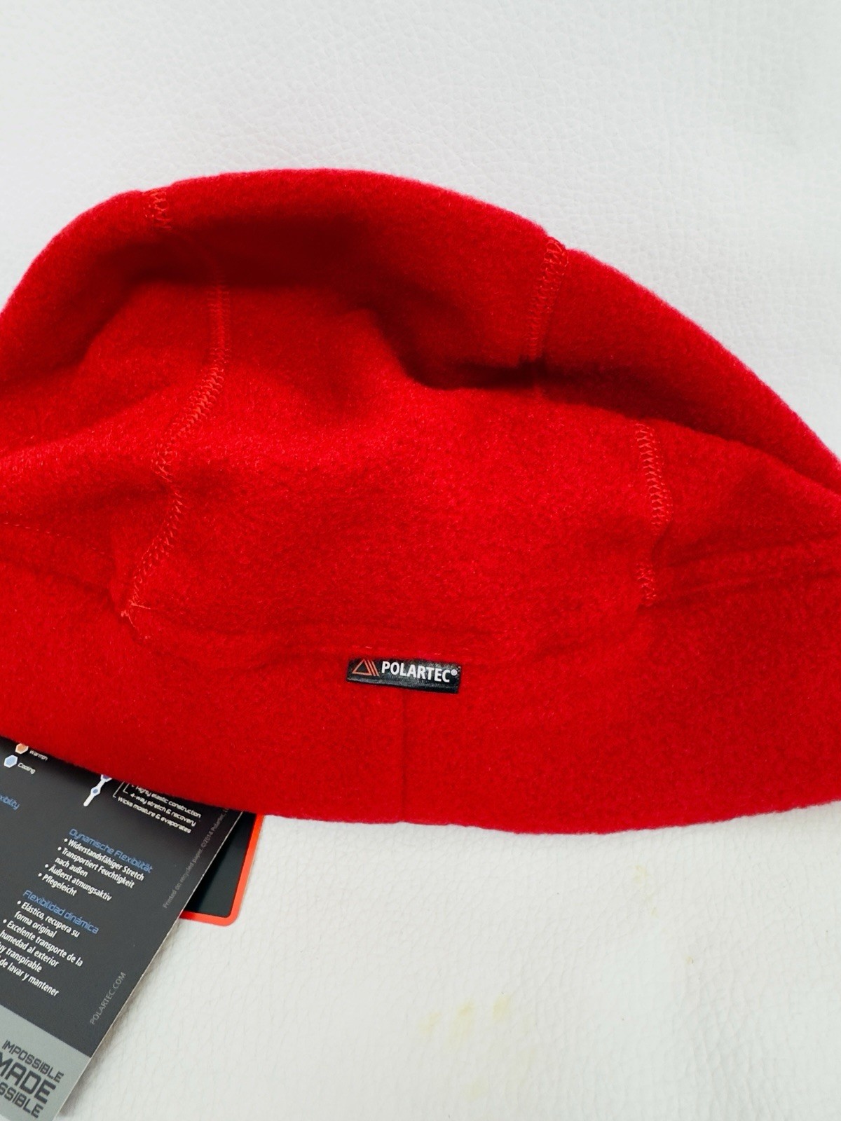 Military Polartec Warm Microfleece Cap Beanie Topographic Red One Size New
