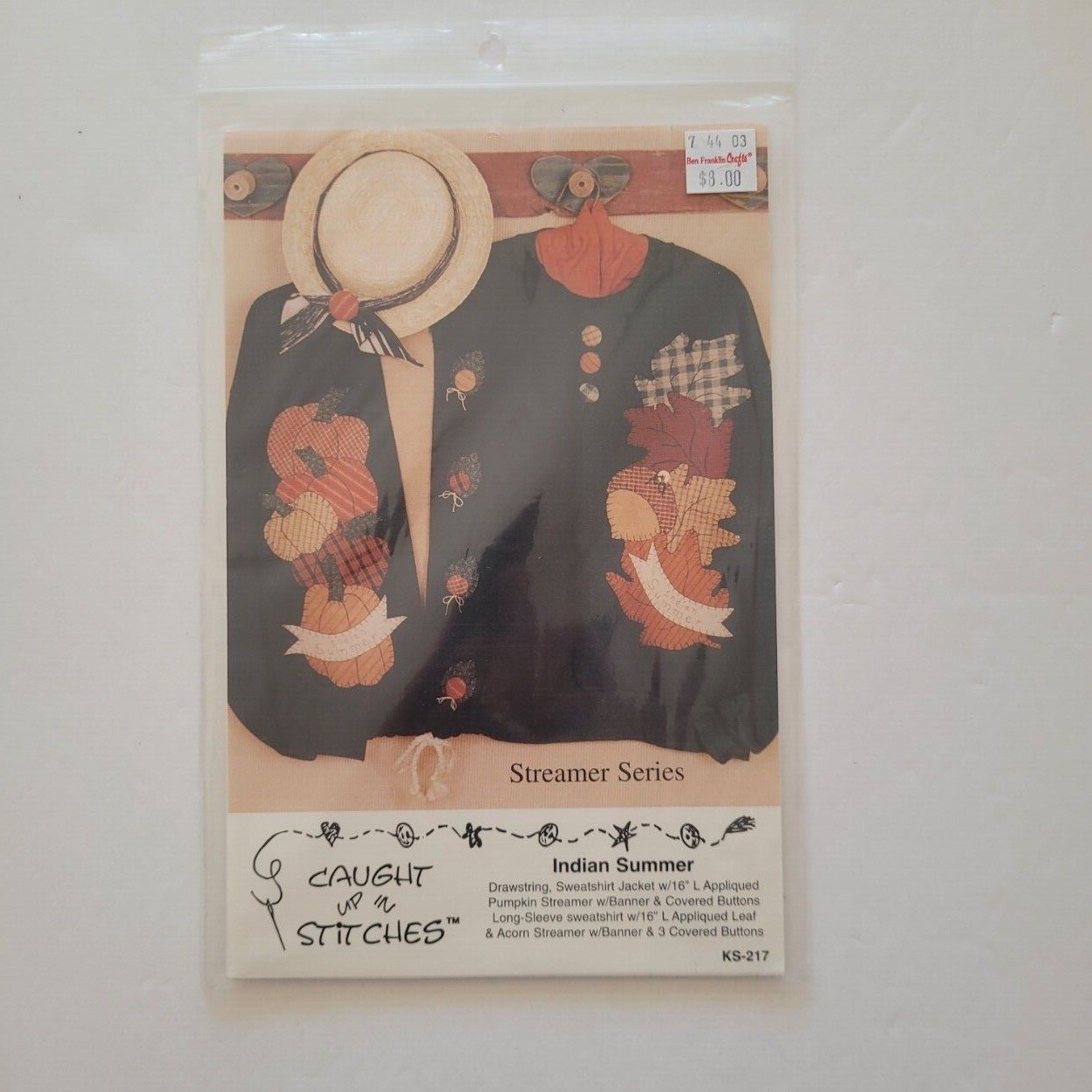 Indian Summer Applique Sweatshirt or Quilting Pattern Caught Up In Stitches