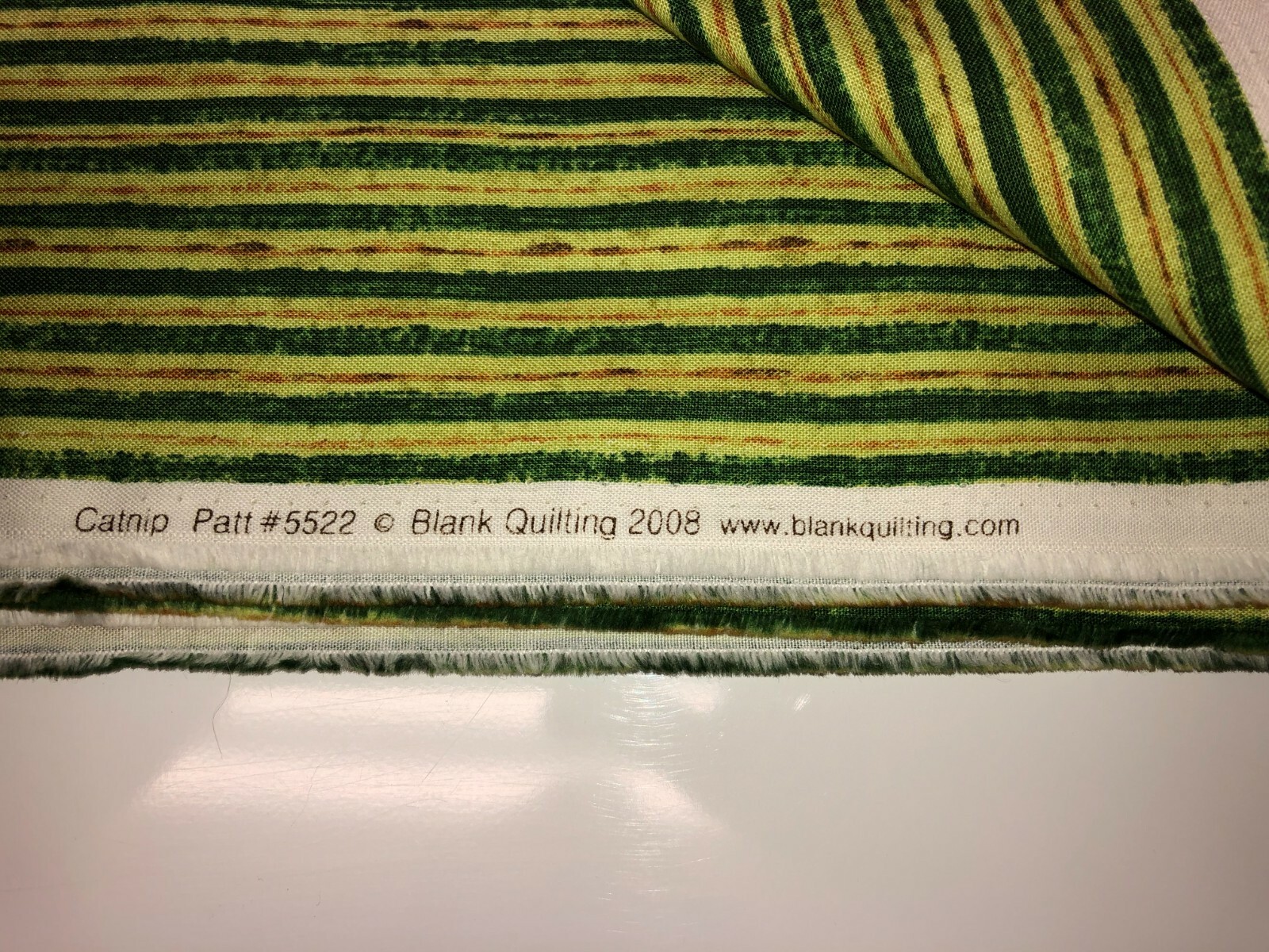 Blank Quilting Catnip pattern #5522 - green stripe 2 yds