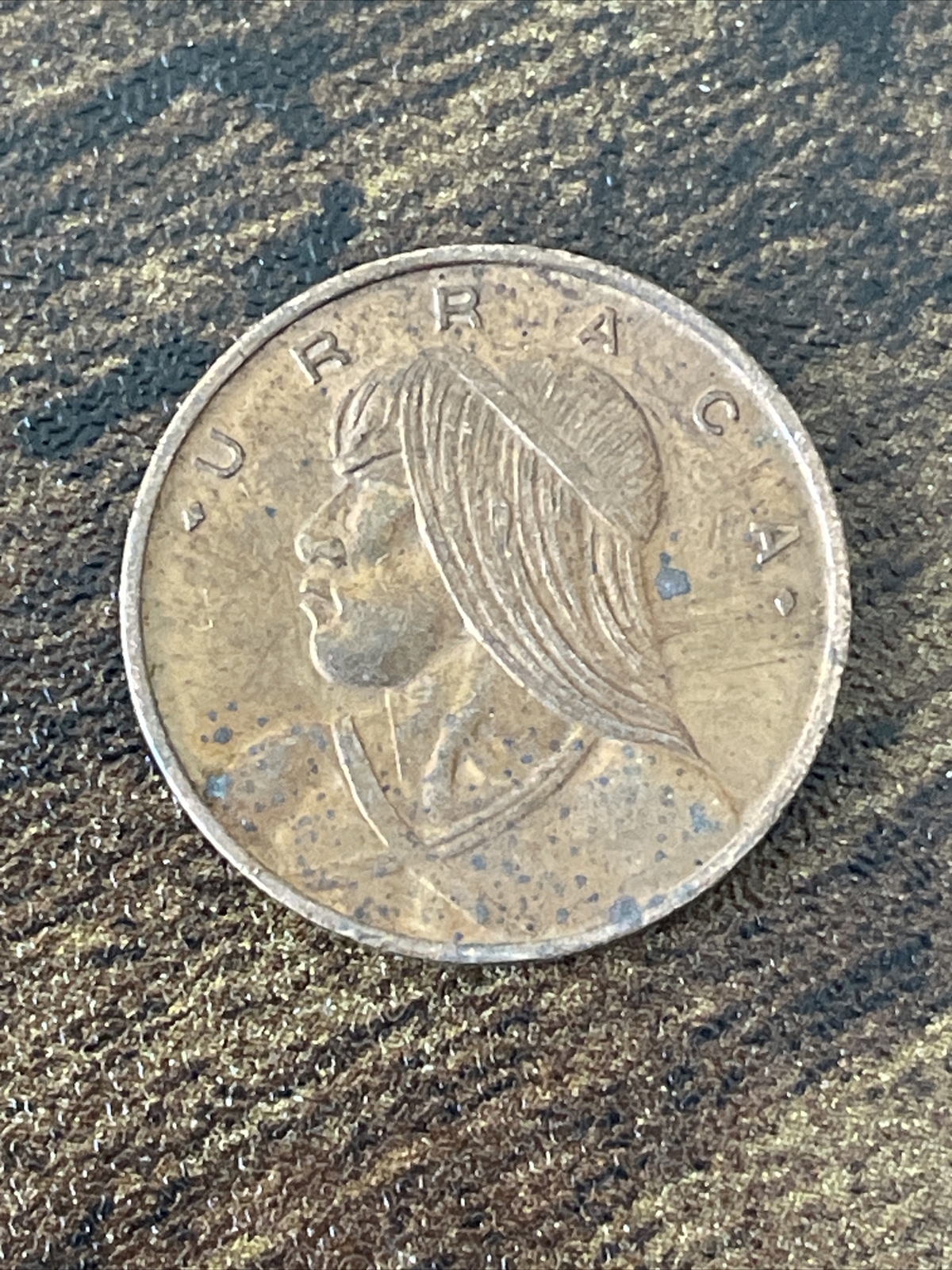 A VINTAGE HIGH GRADE Red/brown  1962 PANAMA 1 UN CENTESIMO COIN-NOV235 TK6474*