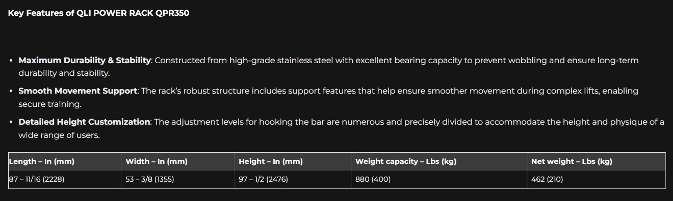 QLI POWER RACK