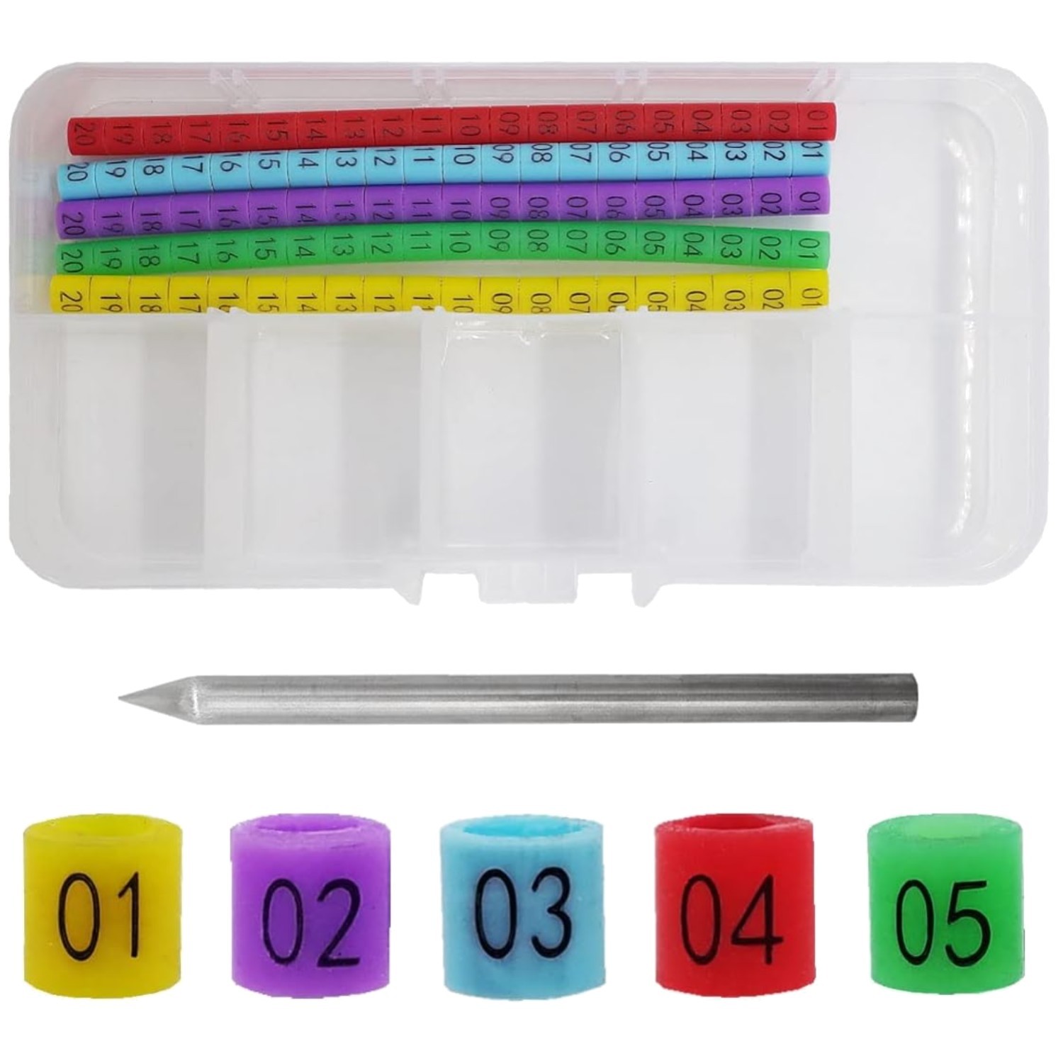 Numbered Bird Leg Bands Set for Gouldian Finch Canary