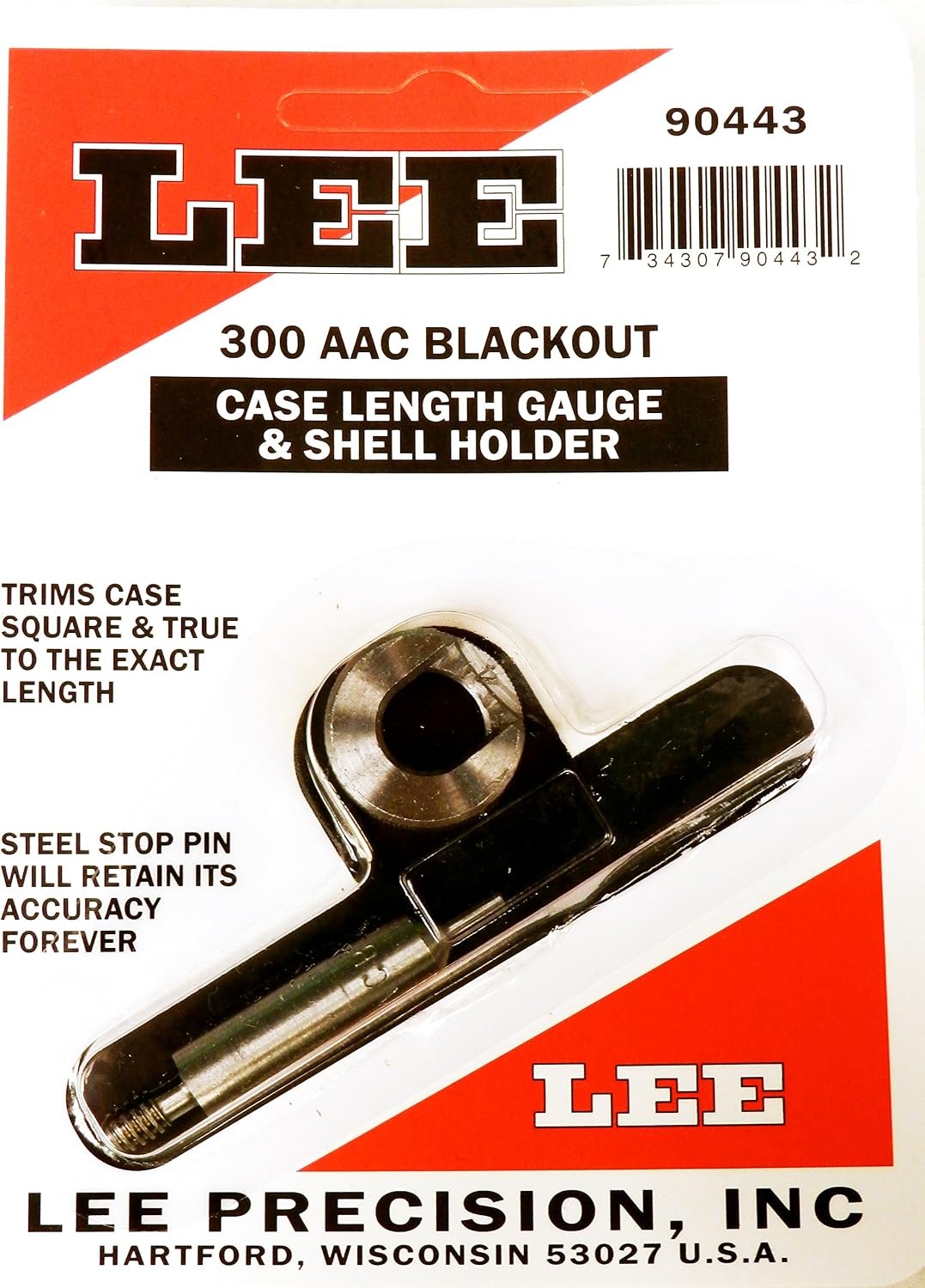 Lee Precision 300 AAC Blackout Case length Gauge & Shell Holder - 90443