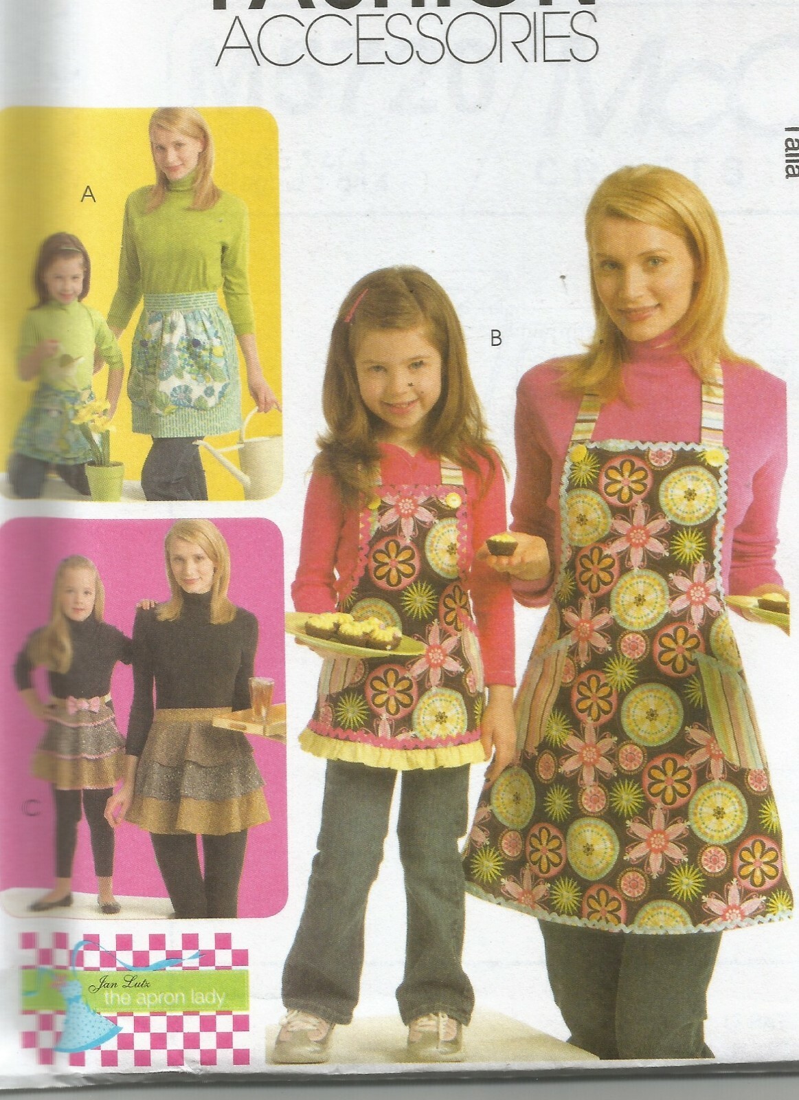 5720 McCalls Sewing Pattern UNCUT Mother/Daughter Aprons Full or Half
