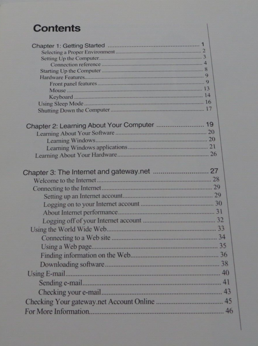 Using Your Gateway PC 1998 User Manual Guide booklet vintage computer book