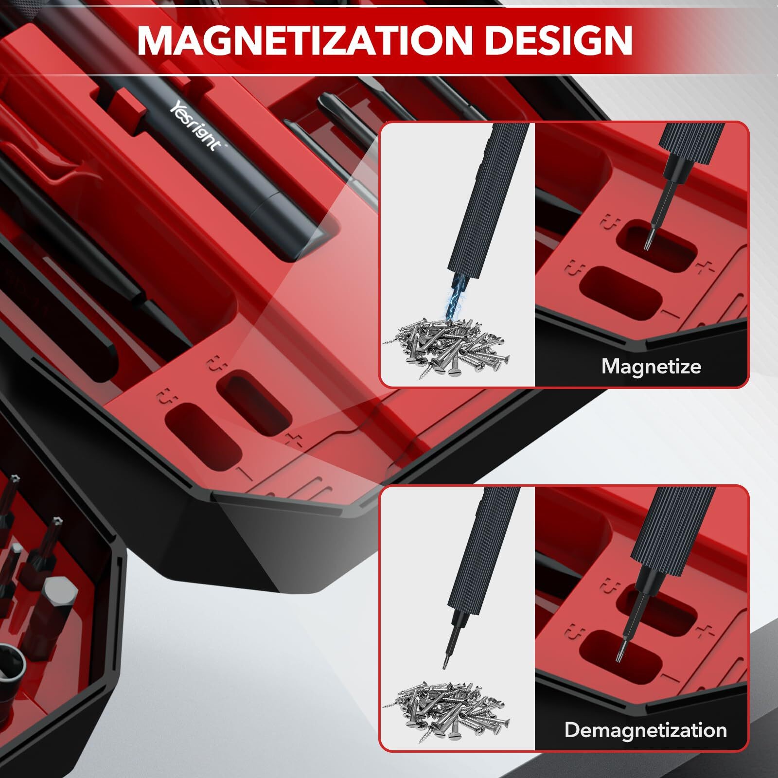 YesRight Mini Electric Screwdriver 155 in 1 Small Precision Screwdriver Set Max