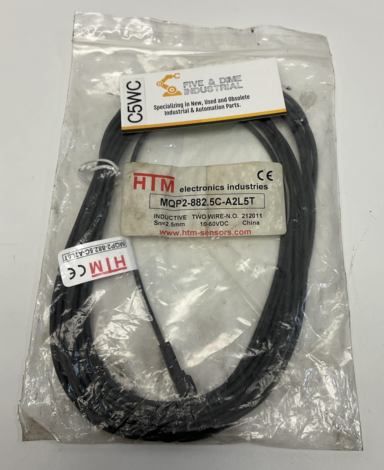 HTM Inductive Proximity Sensor MQP2-882.5C-A2L5T 2-Wire NO 10-60 Vdc