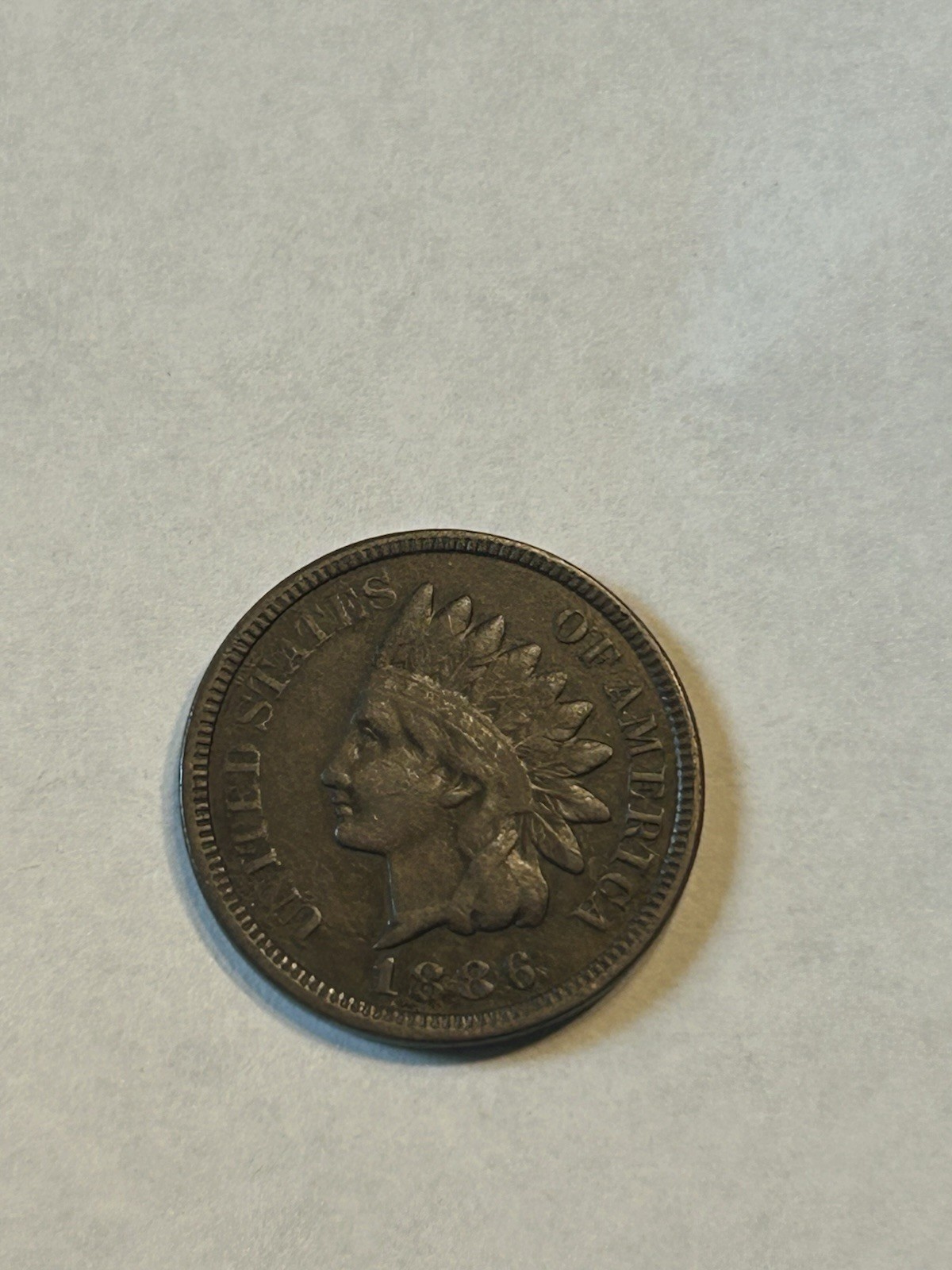 1886 Type 2 Indian Cent XF