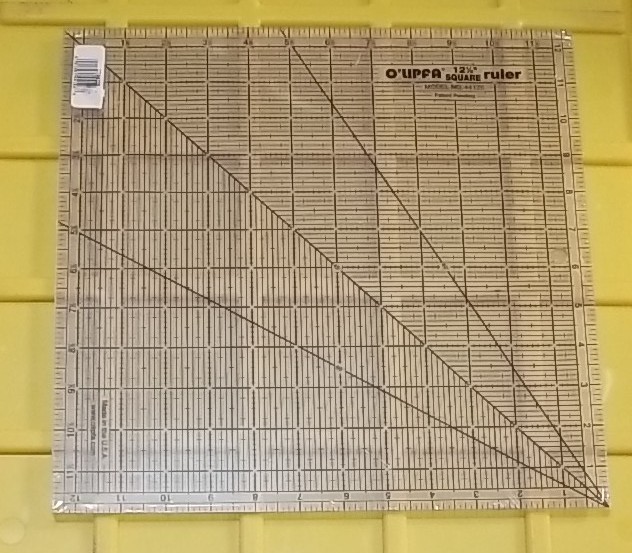 O’Lipfa 12 1/2” Quilting Crafting Square Acrylic Ruler Template 44126 NEW!