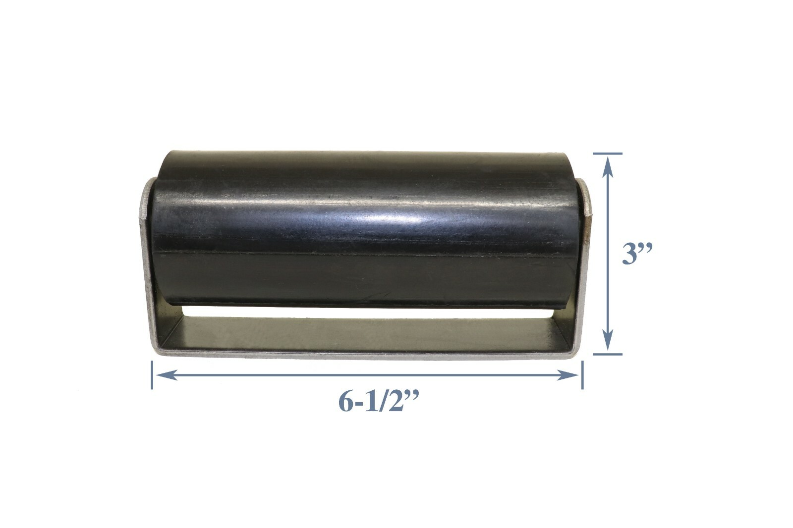 Gate Roller Rubber Top Guide Rubber 6" Sliding Rolling Slide Black | 2 QTY