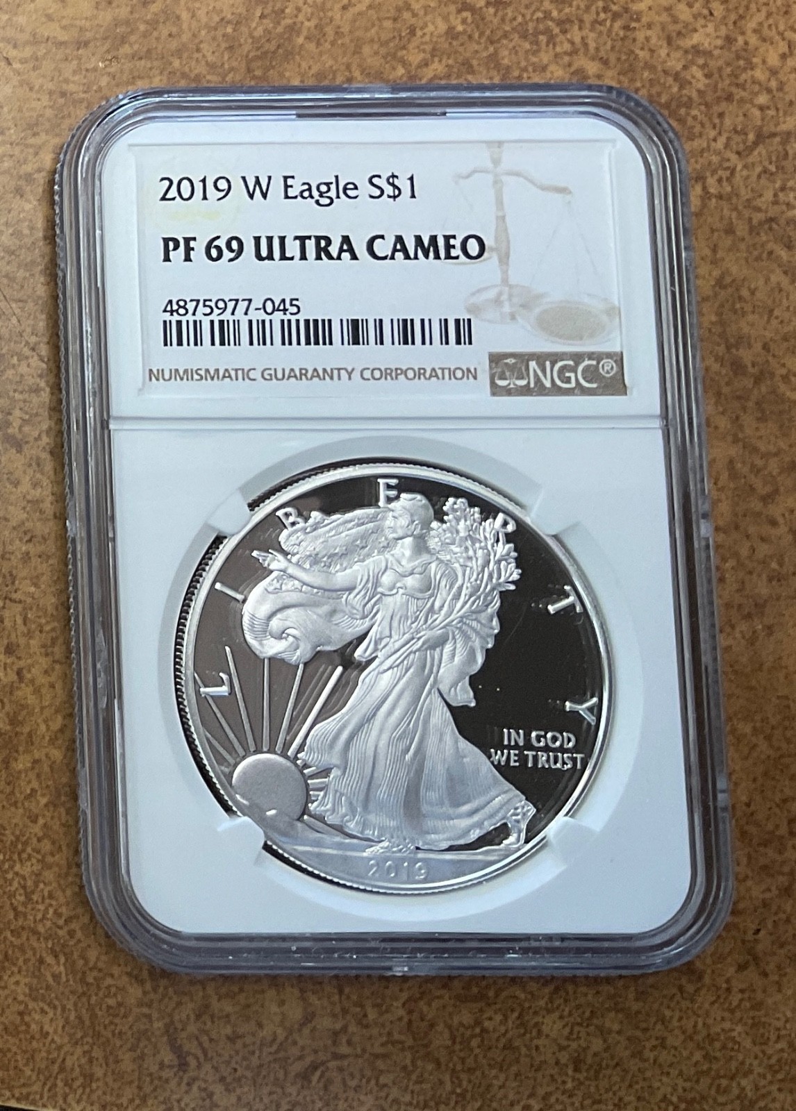 2019 W $1 Proof Silver Eagle NGC PF69 UC.