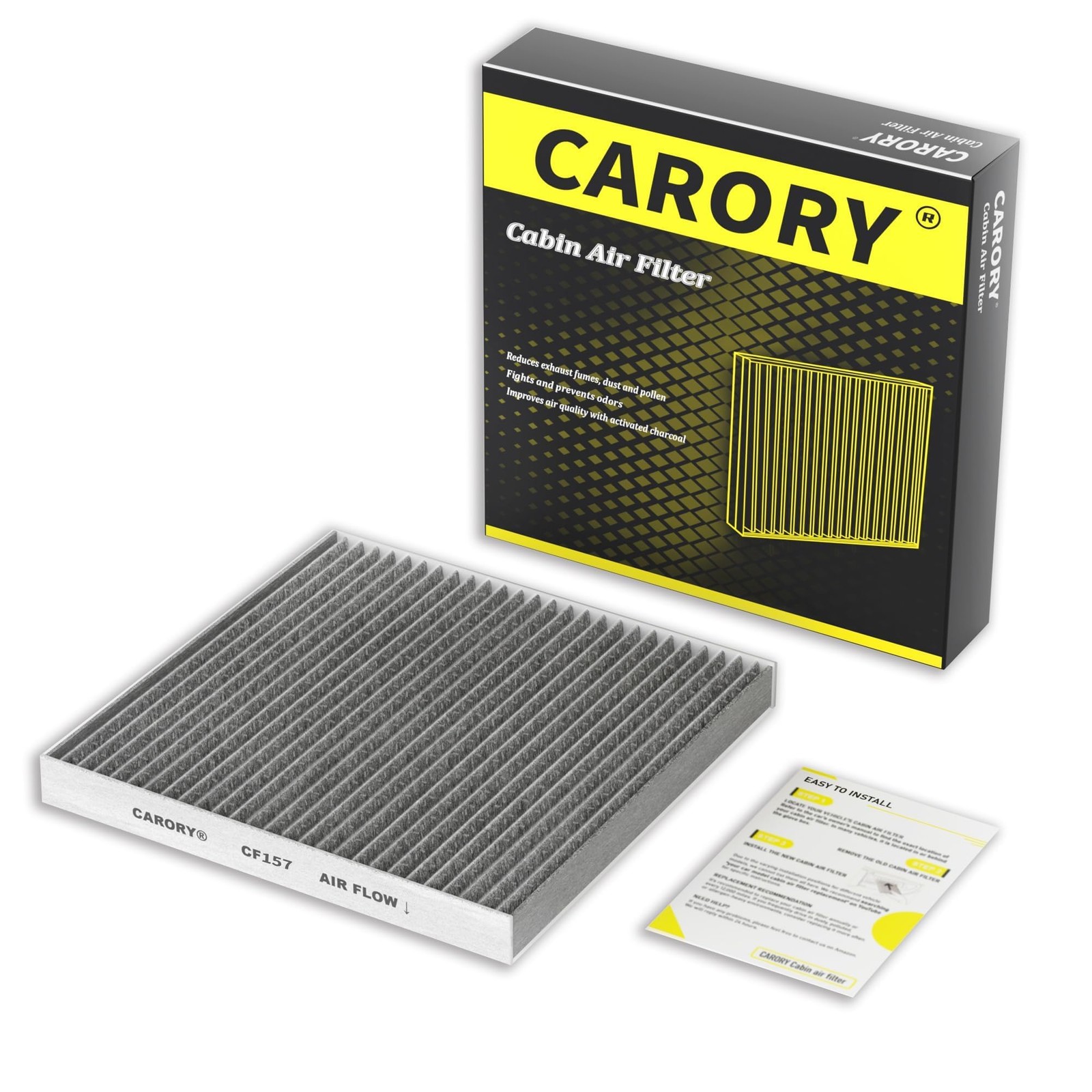 CARORY Cabin Air Filter w/Activated Carbon for Toyota Camry, Corolla, CF157