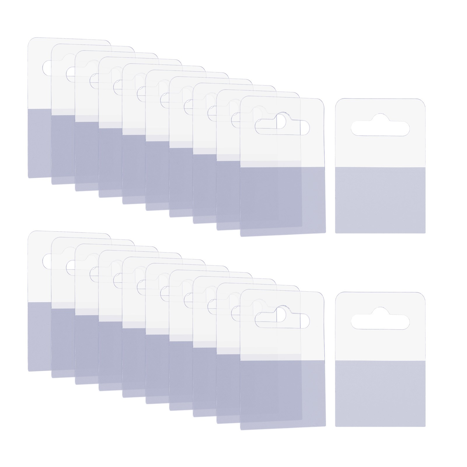 Transparent Hang Tabs 1 1/16"x1 9/16", 300 Pcs Hanging Tabs Slot Hole Hang Tags