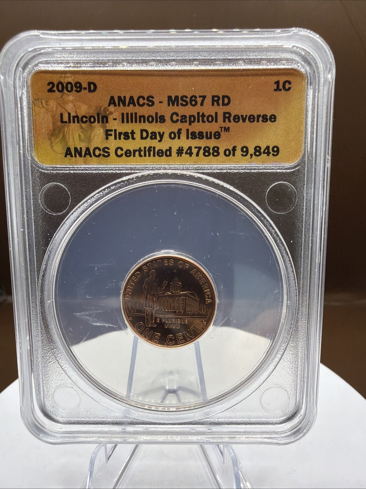 2009-D ANACS MS67 RD Lincoln Professional Life Cent Penny 1c