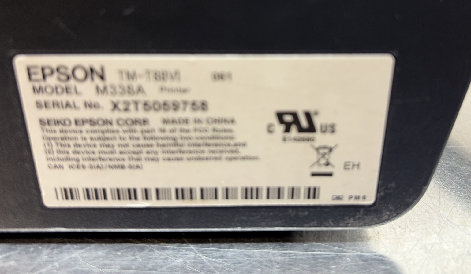 EPSON TM-T88VI-M338A Thermal POS Receipt Printer