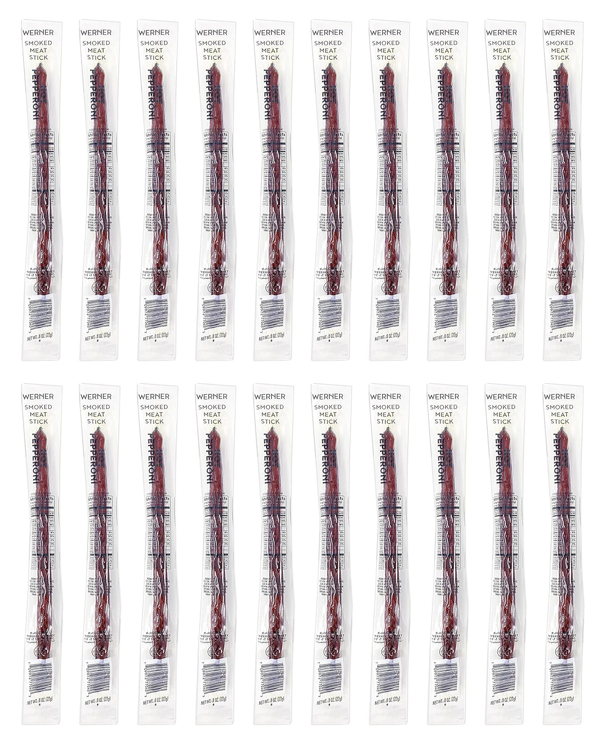 Smoked Individually Wrapped Meat Sticks – 20 Count Meat Sticks, 0.8 Ounc