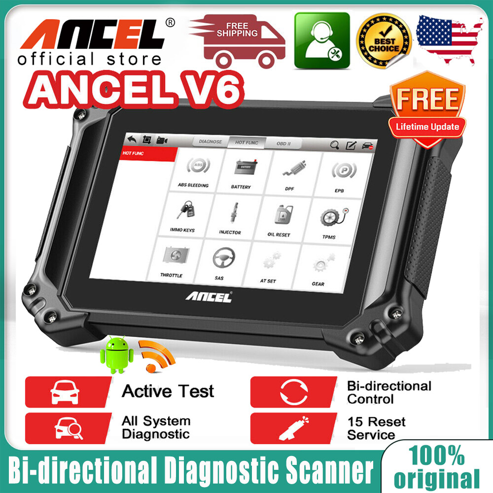 Ancel V6 Car Bi-directional OBDII Scanner Diagnostic Full System Coding For VAG
