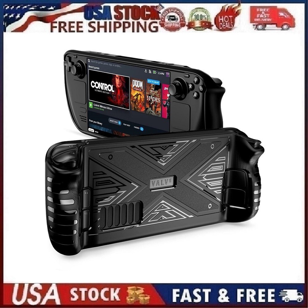 SENQAO Protective Case TPU Cover Case Compatible with Steam Deck, Black YXJHK02