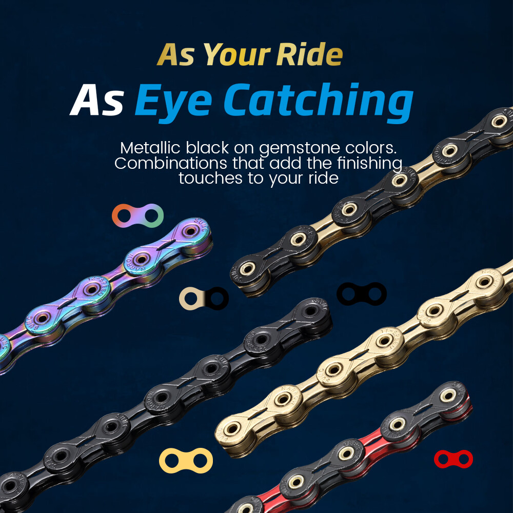 Diamond Like Coating 11 Speed Bicycle Chain Cycling Mountain Road Bike Chains