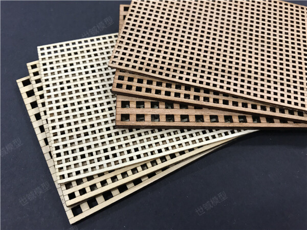 5PCS Model Ship Hatch Grating 1.5x1.5 MM Square Holes 60*90 MM Cherry Wood