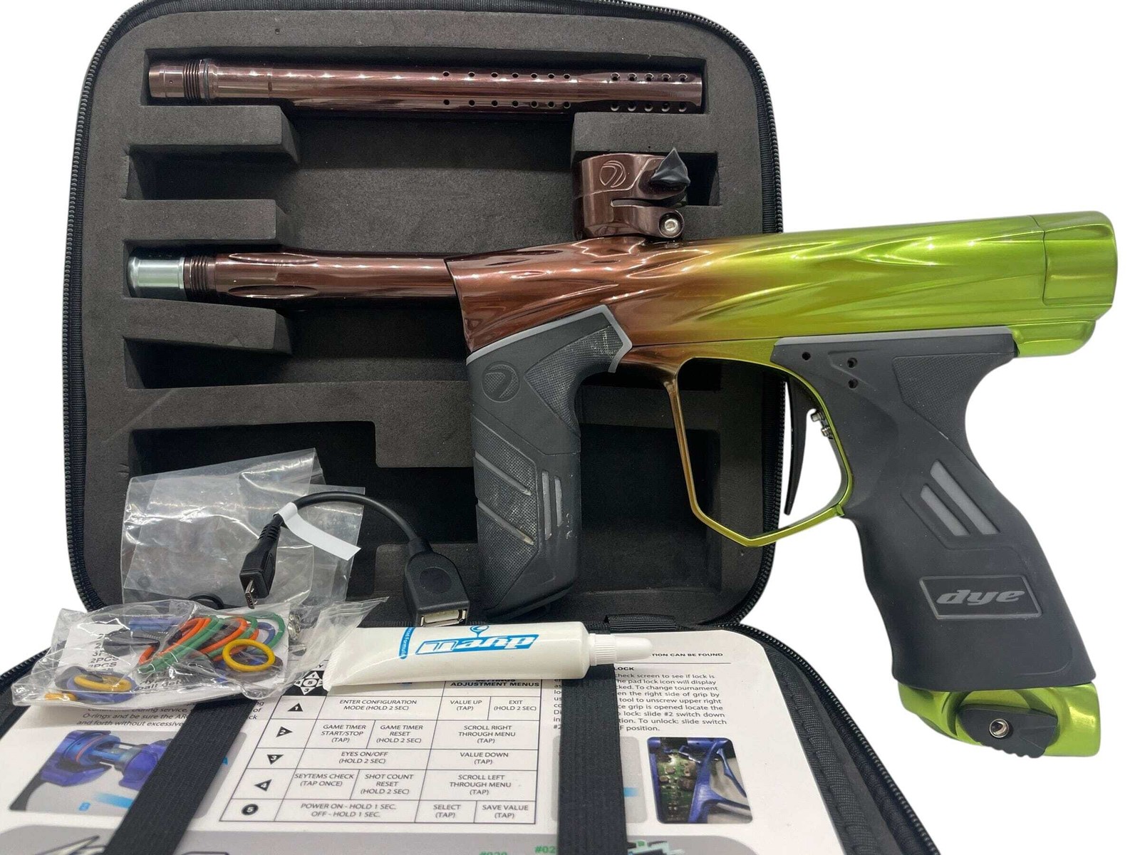 Dye Dsr DARK V2 Gloss Green to Brown Fade Paintball Gun