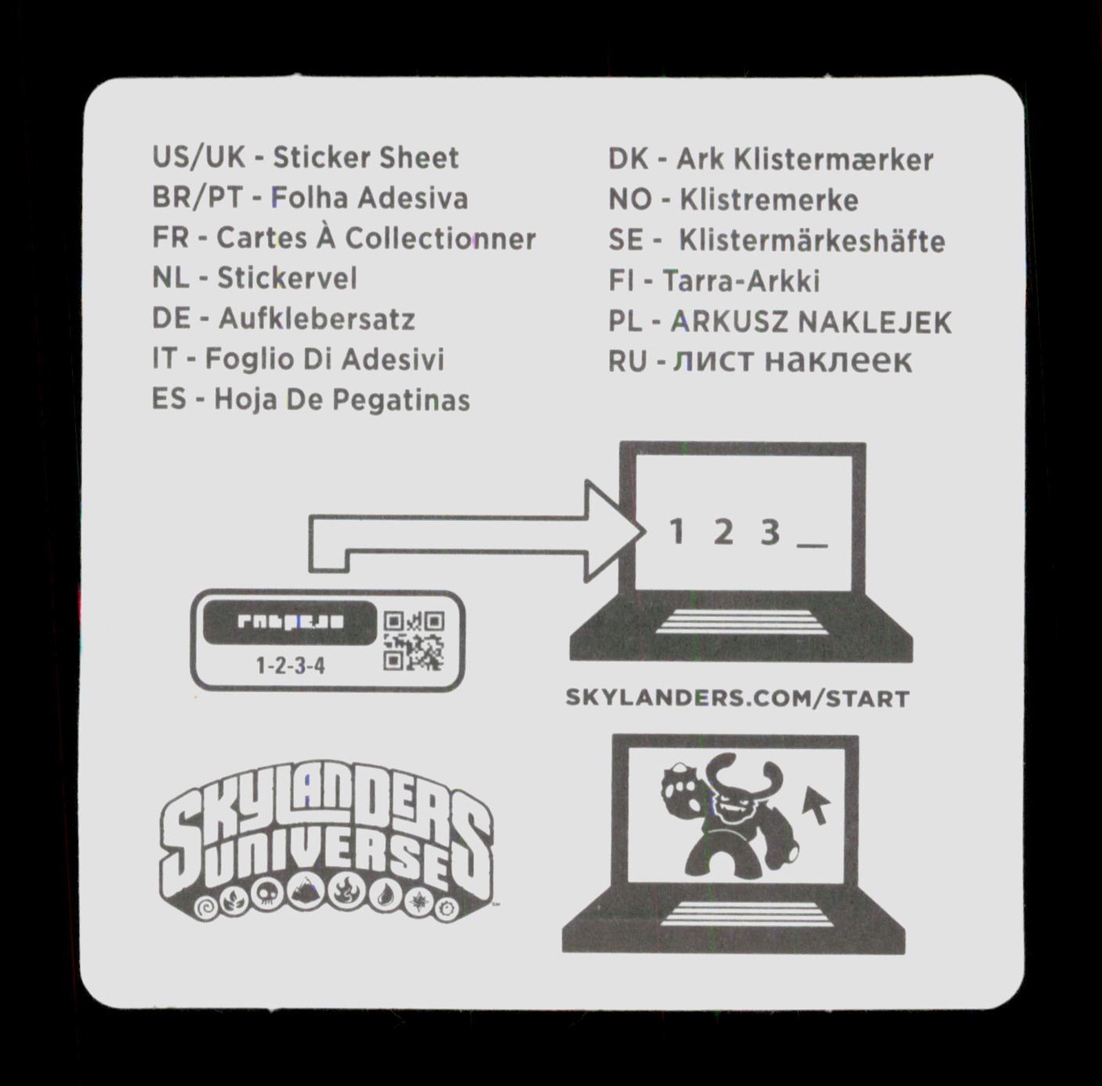 Zap Skylanders Giants 2012 Activision Sticker