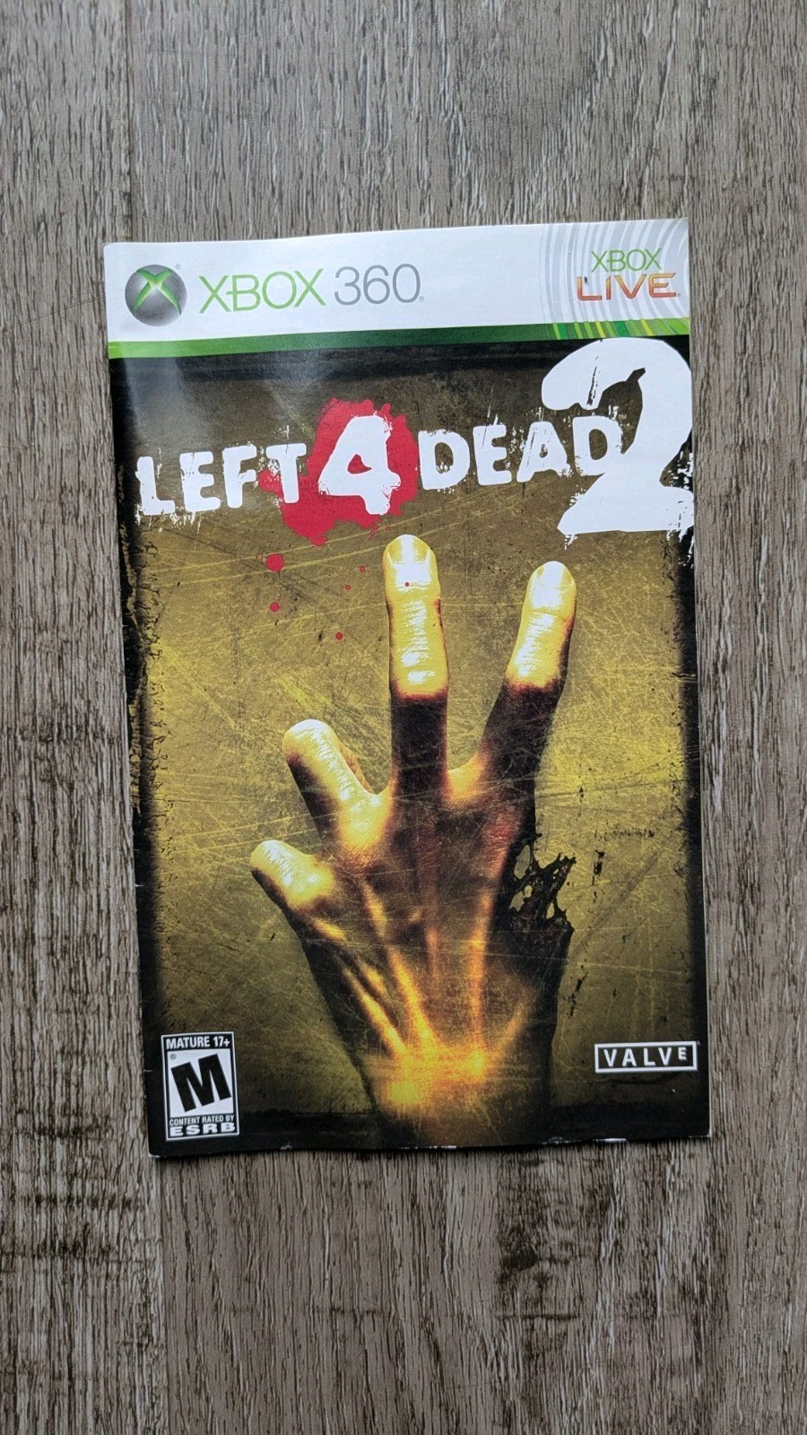 Left 4 Dead 2 Microsoft Xbox 360 Instruction Manual Only