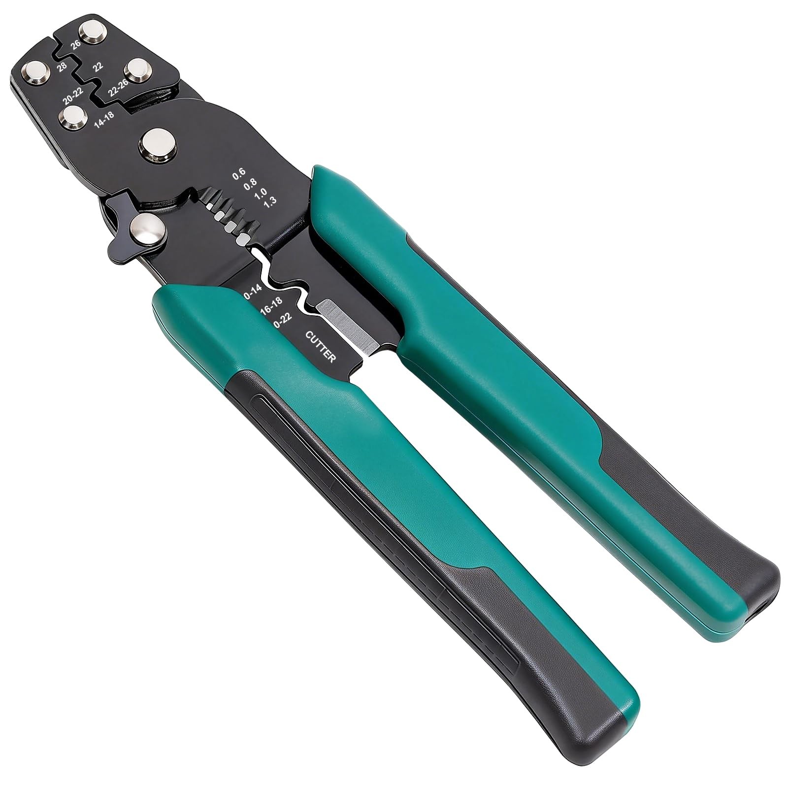 Pasfitloli Wire Crimper for Insulated/Bare/Heat Shrink Connectors 1022 AWG, 3...