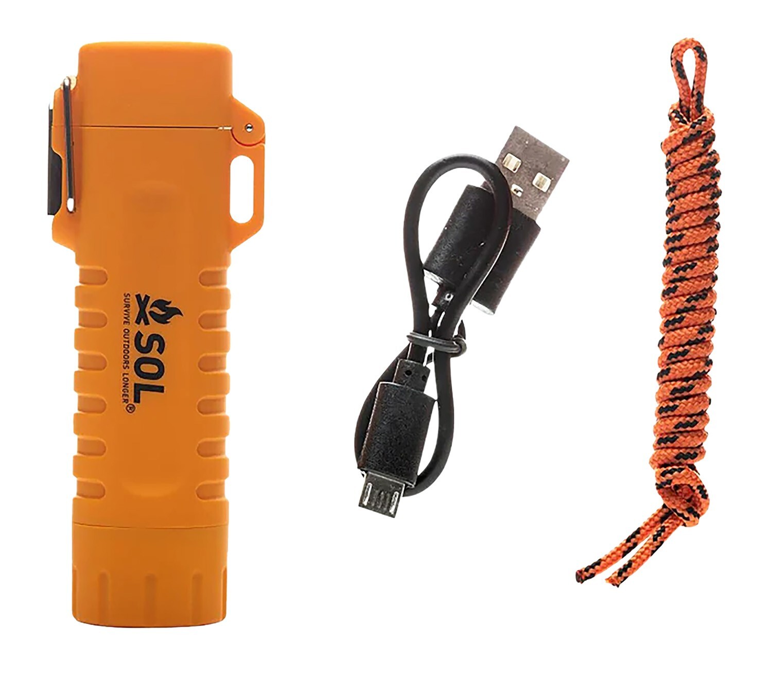 Survive Outdoors Longer Fire Lite Fuel Free Lighter Orange Includes USB Cable /