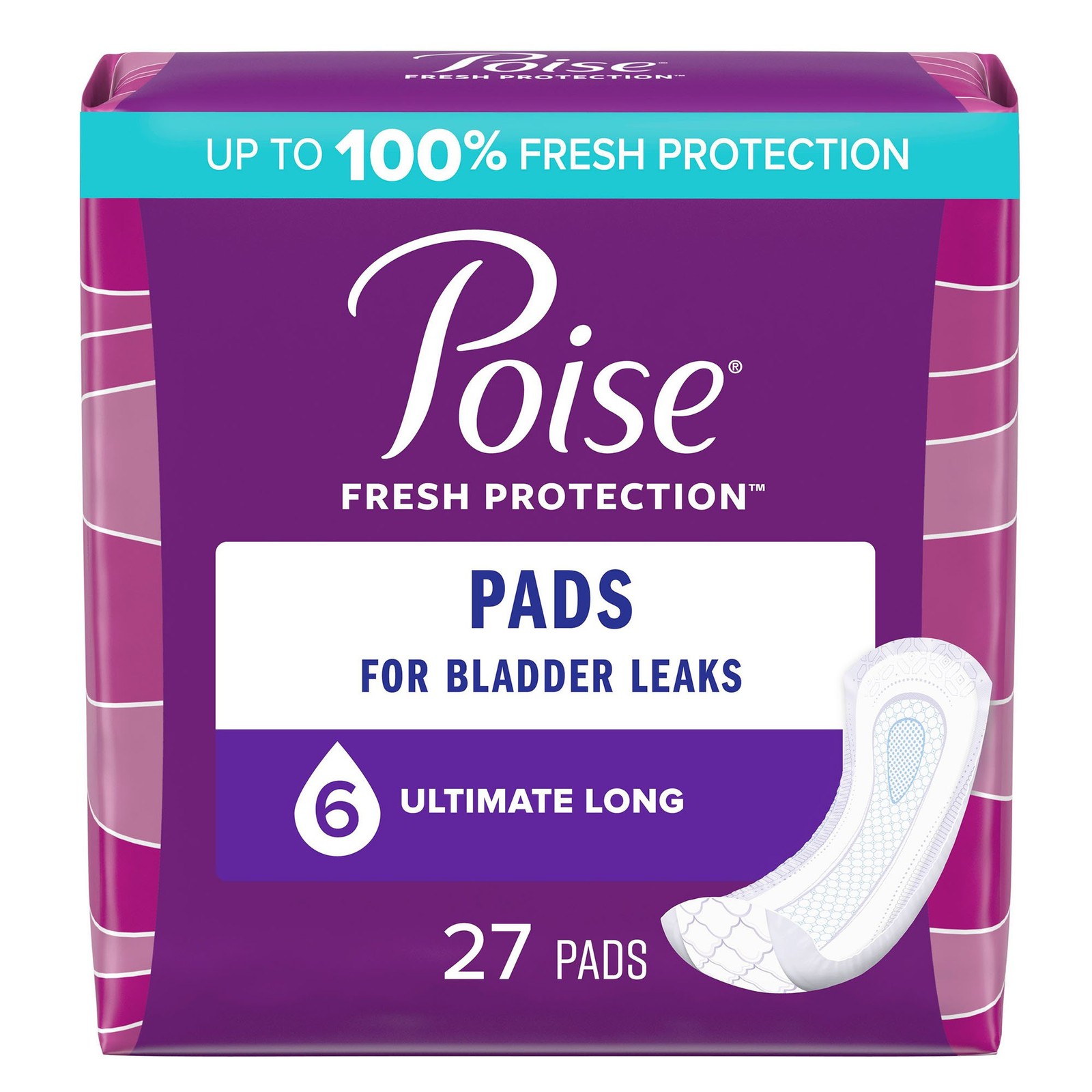 Poise Incontinent Pad 15.9" L Long Length 73 108 Ct