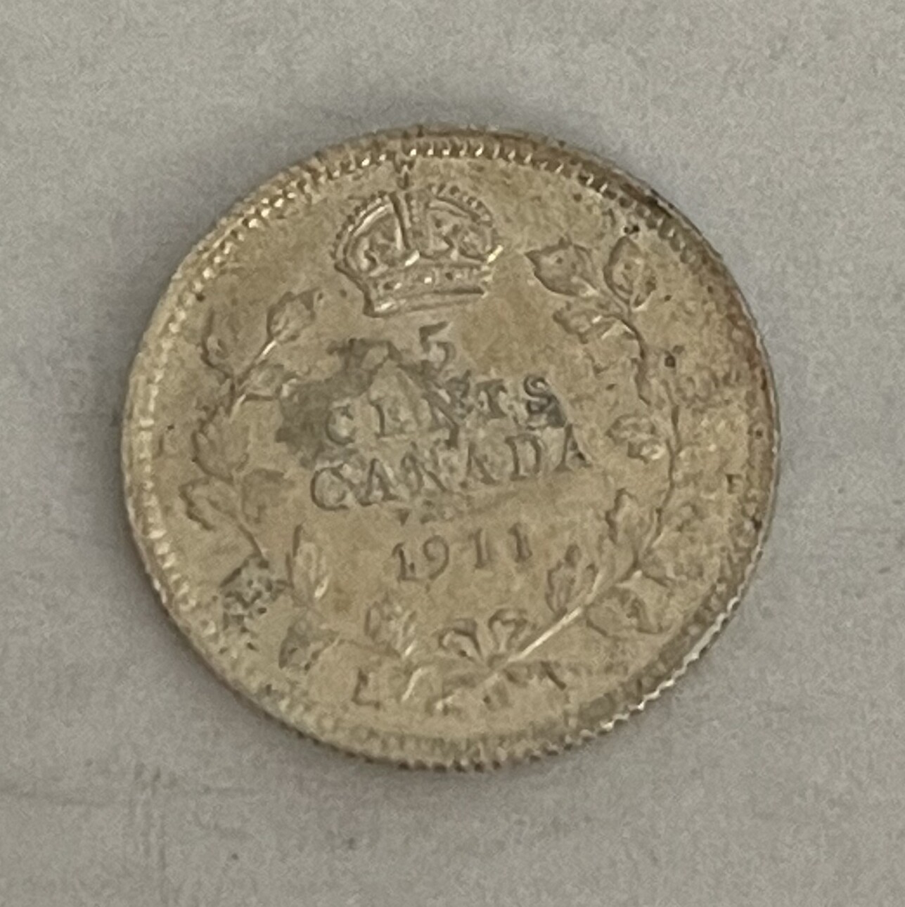 Canada 5C 1911 Nice AU cleaned (#1730)