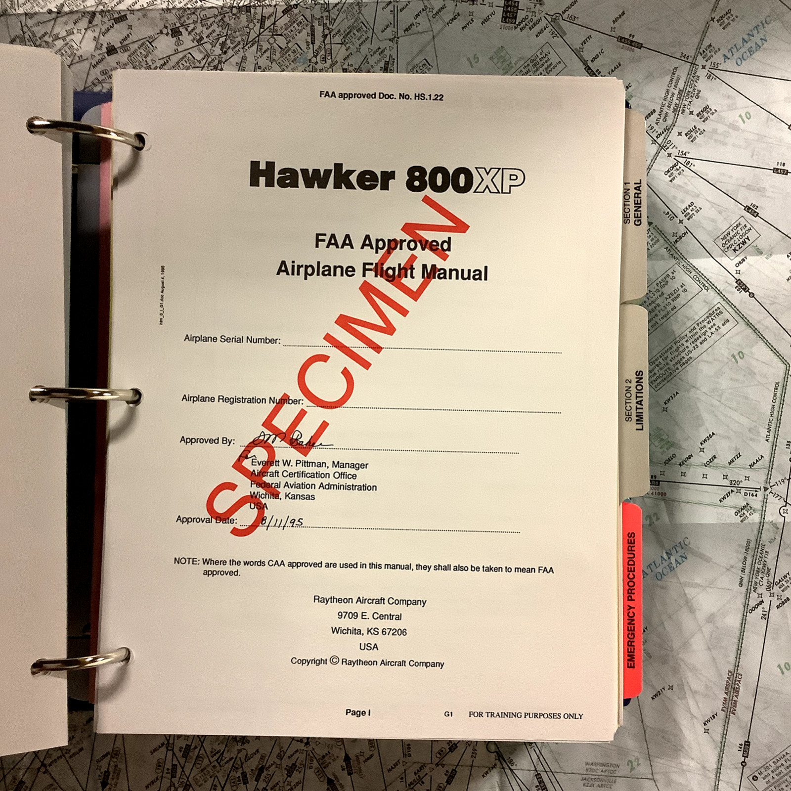 Hawker 800XP FAA Approved Airplane Flight Manual