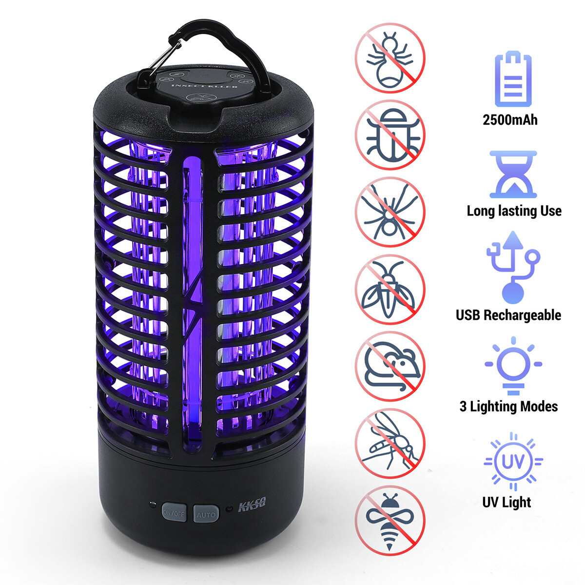 Lampara Mata De Insectos Moscas Mosquitos Electrico Exterminador Para Interior