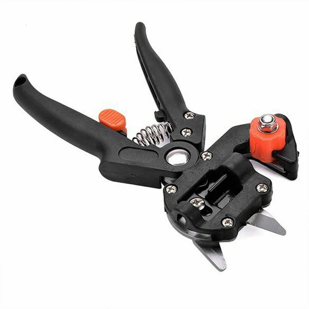 2 in 1 Grafting Tool Pruner Kit Gardening Pruning for Fruit Tree Black