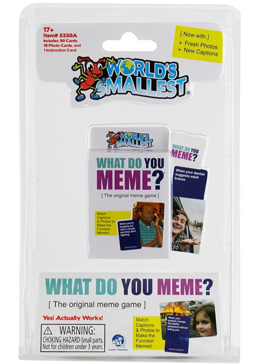 Worlds Smallest WHAT DO YOU MEME? Adult Card Game Pocket Size
