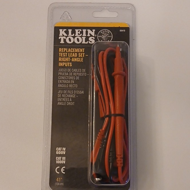 Klein Tools 69410 41in Silicone Test Leads 4mm Banana Plug Alligator 1000V