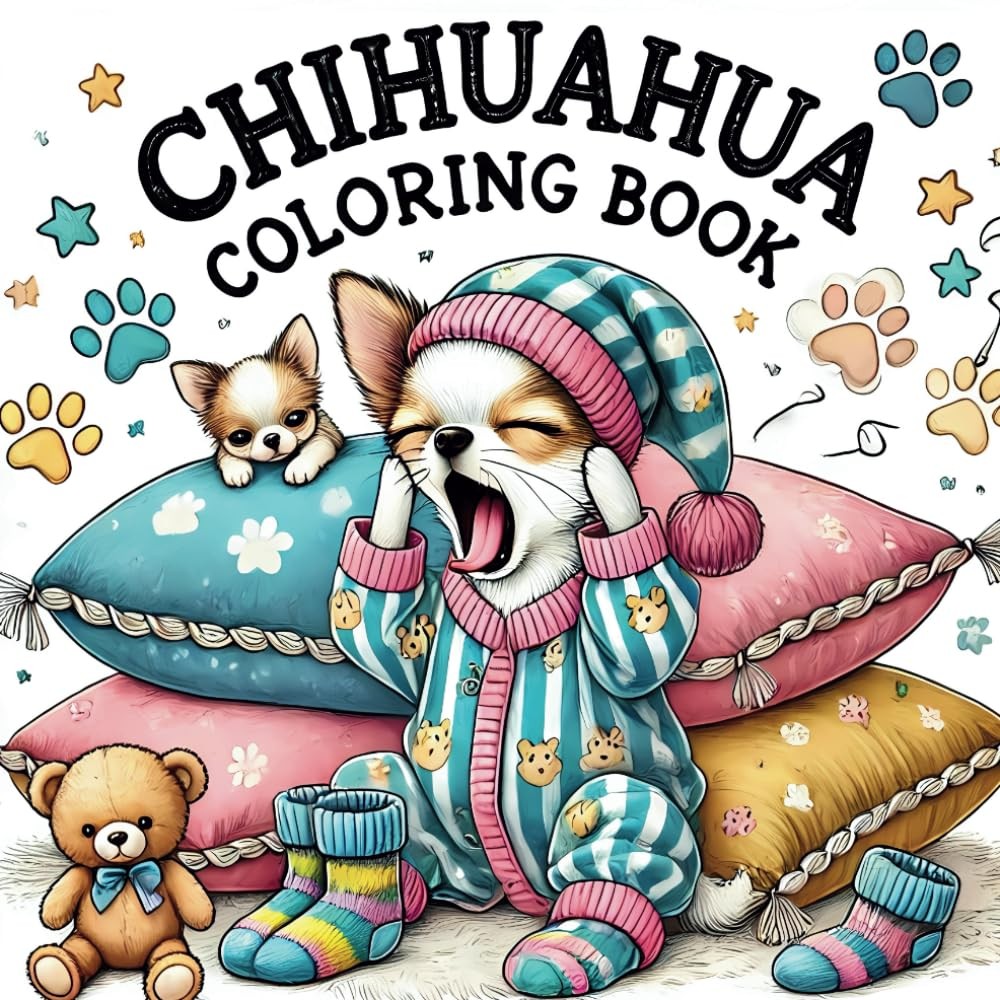 Chihuahua Coloring Book: 50 Fun Facts About Chihuahuas with Cute, Easy-to-Color
