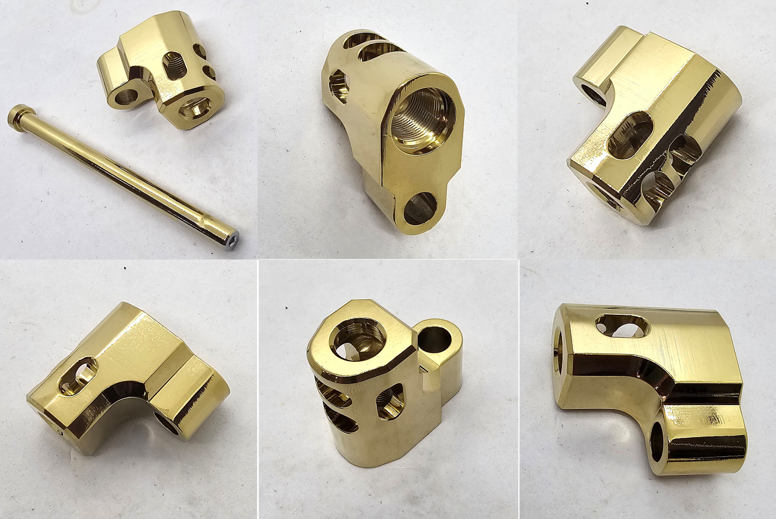 Custom Beretta 92 Series Muzzle Brake Gold Plated (1/2x28)