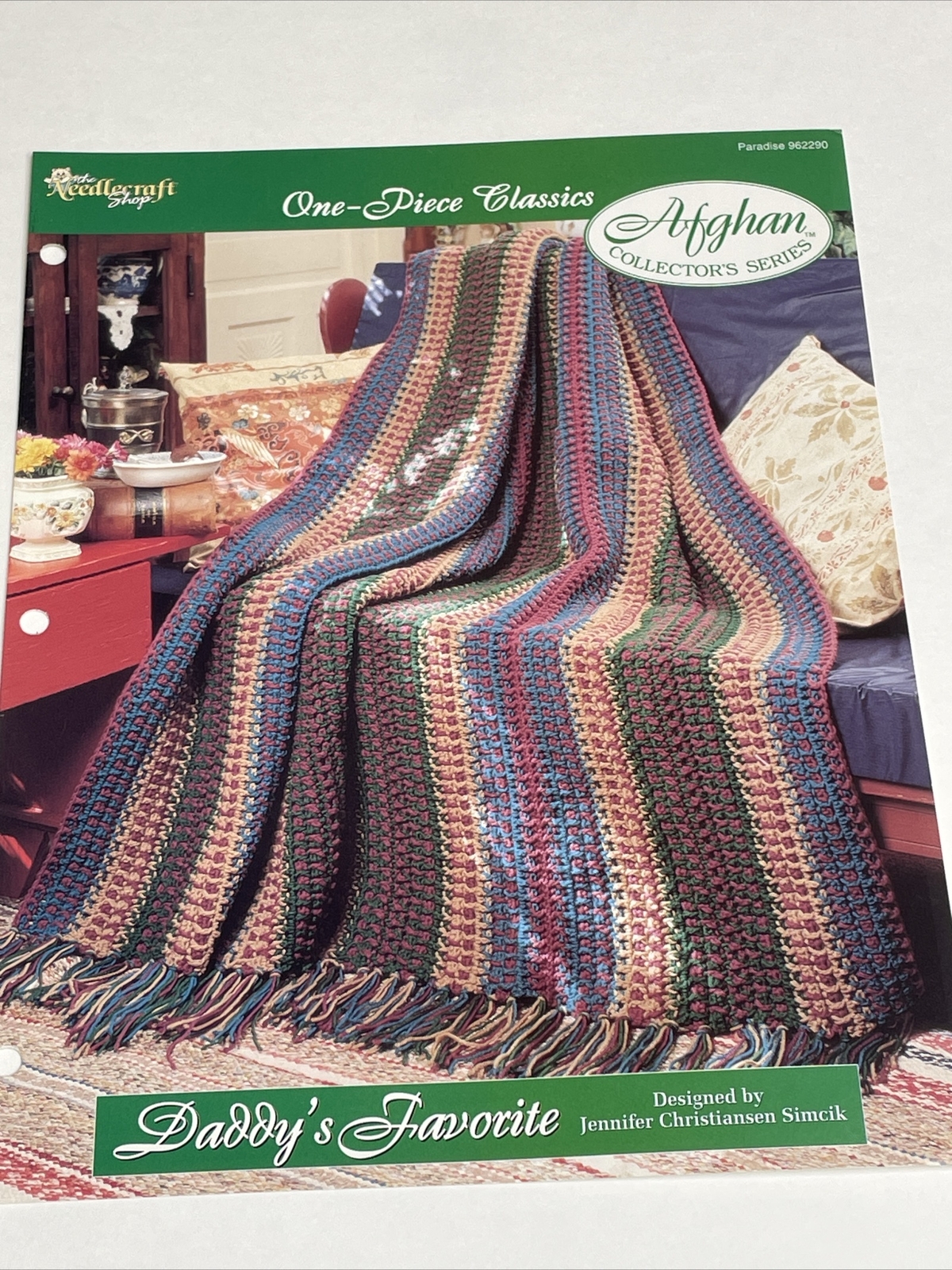 Daddy's Favorite Afghan One Piece Crochet Pattern Needlecraft Shop
