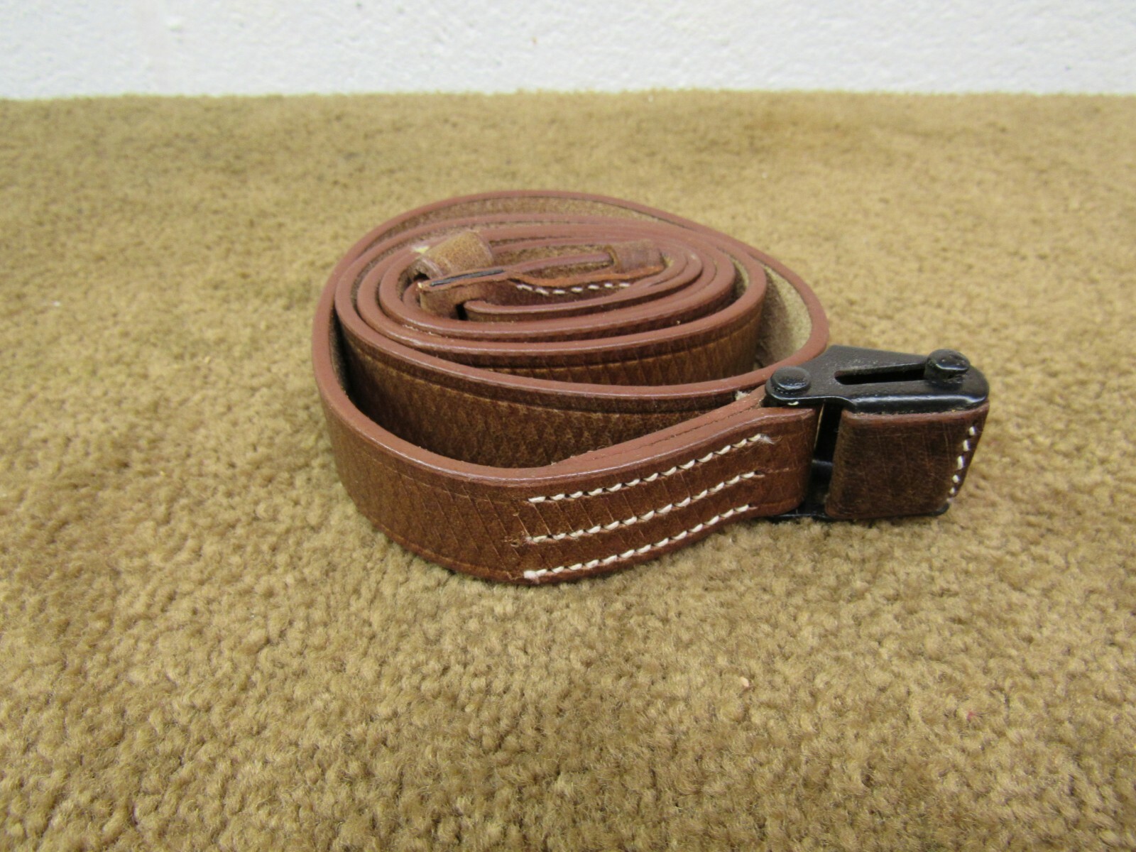 WW2 German K98 Mauser Leather Sling Maker Code & Date Stamp Yugo M48 Repro