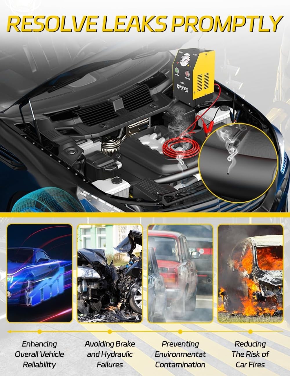Compact Automotive Smoke Machine with Overheating Protection for Safe Use