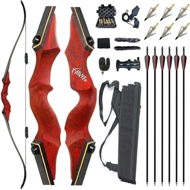 Monsour Archery 60" Takedown Recurve Hunters Bow and Arrows Set