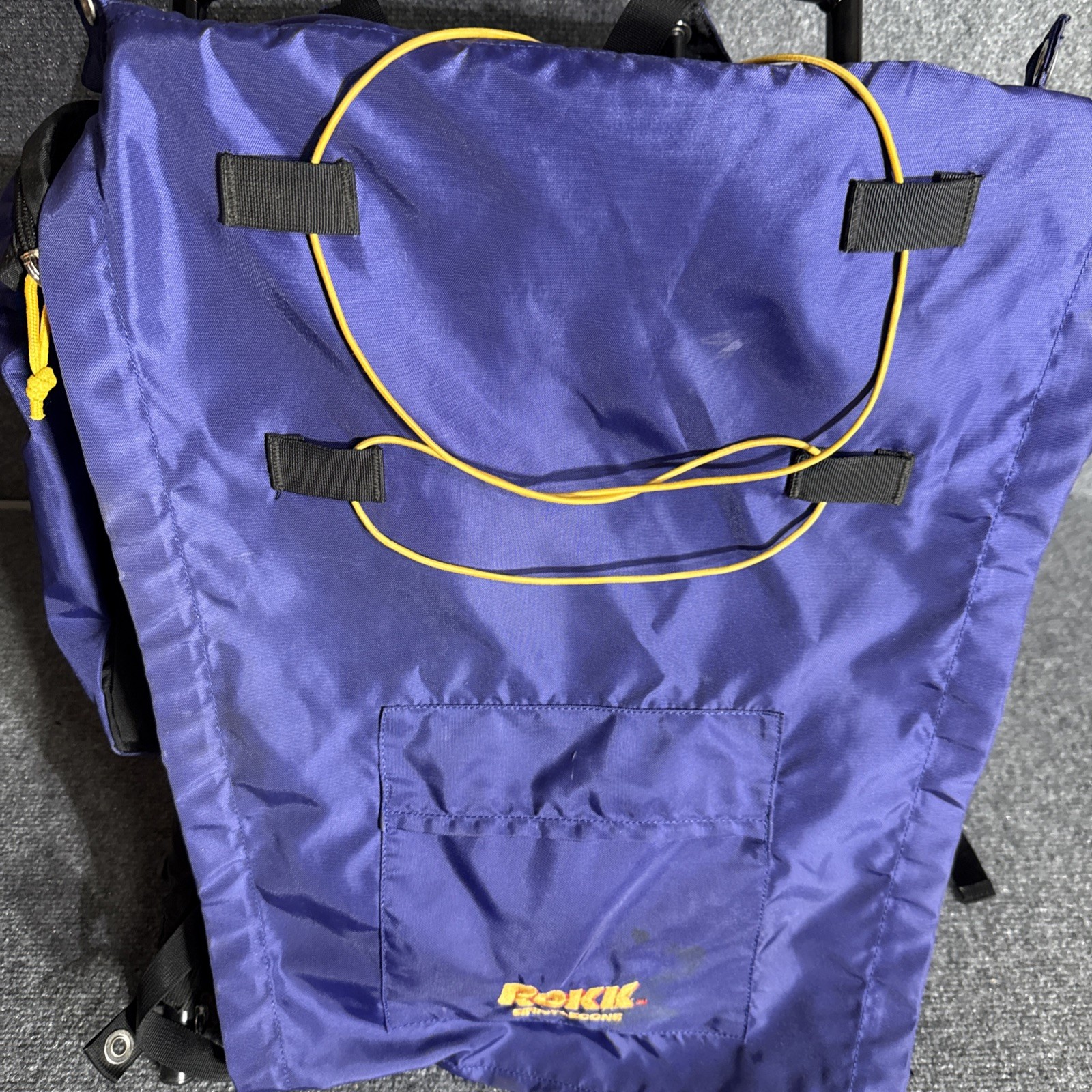 Rokk Bristlecone External Frame Hiking Backpack Blue Trail Camping Pack